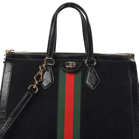 black gucci suede bag|black Gucci ophidia bag.